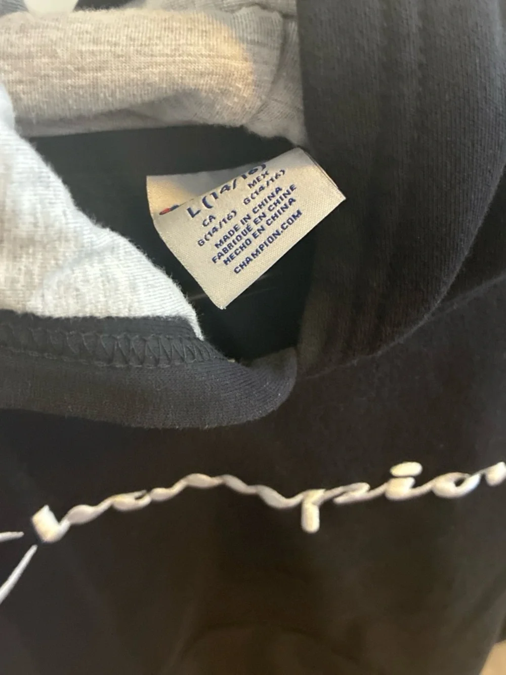 Champion Black Hoodie — great condition!